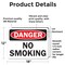 Signmission No Smoking Danger Sign, Vinyl Decal, 18in W x 12in L, 2PK OS-2PACK-DS-D-1218-L-19452 - alternate 2